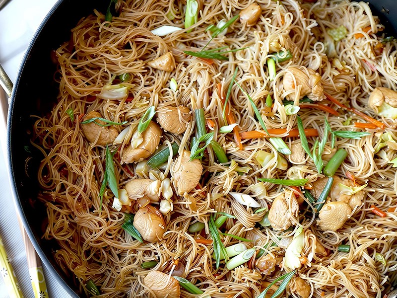 Собрание рецептов жареная лапша с овощами и мясом (пансит) из коллекции KorShop.ru