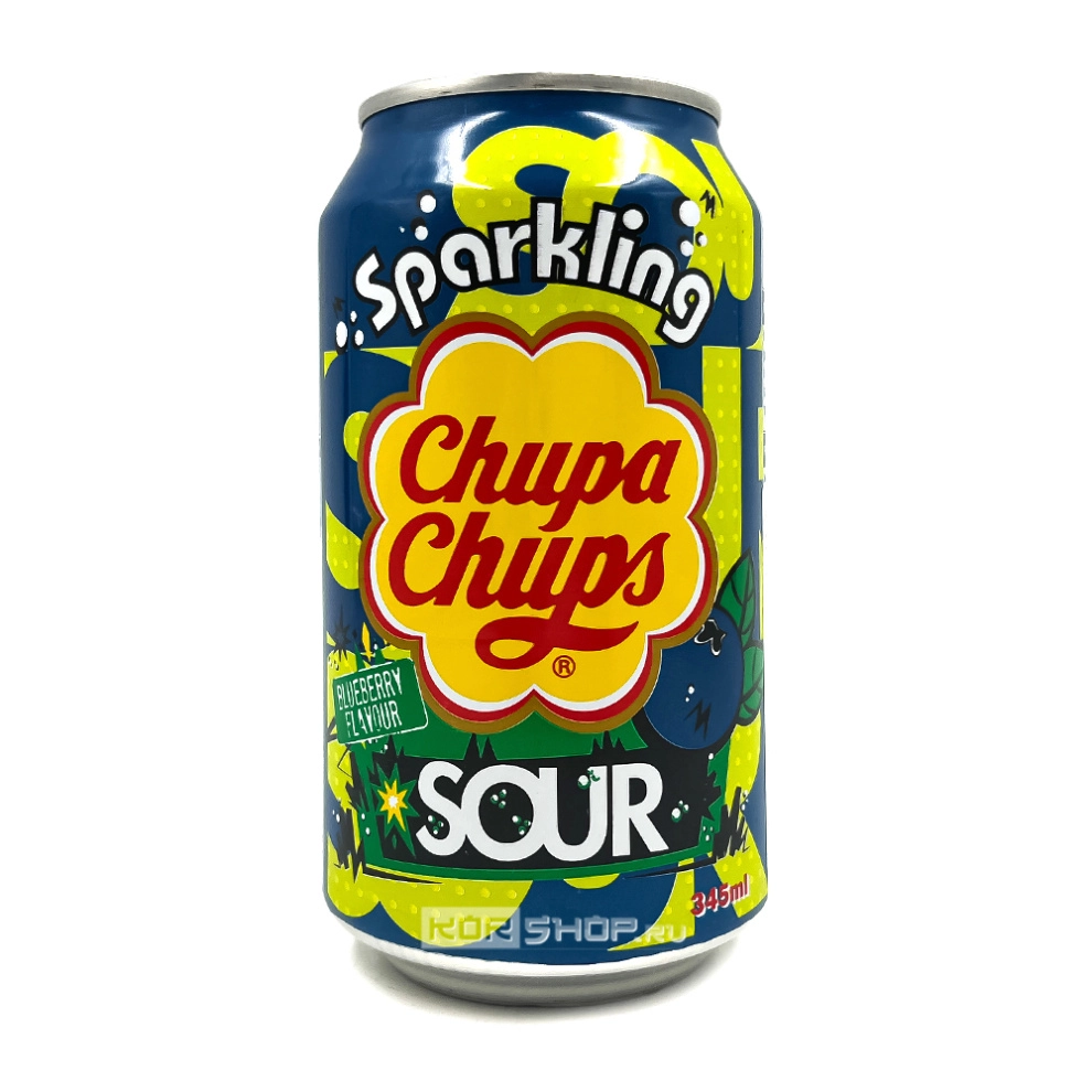 Газированный напиток «Кислая черника» Chupa Chups, Корея, 345 мл Газированный напиток «Кислая черника» Chupa Chups, Корея, 345 мл