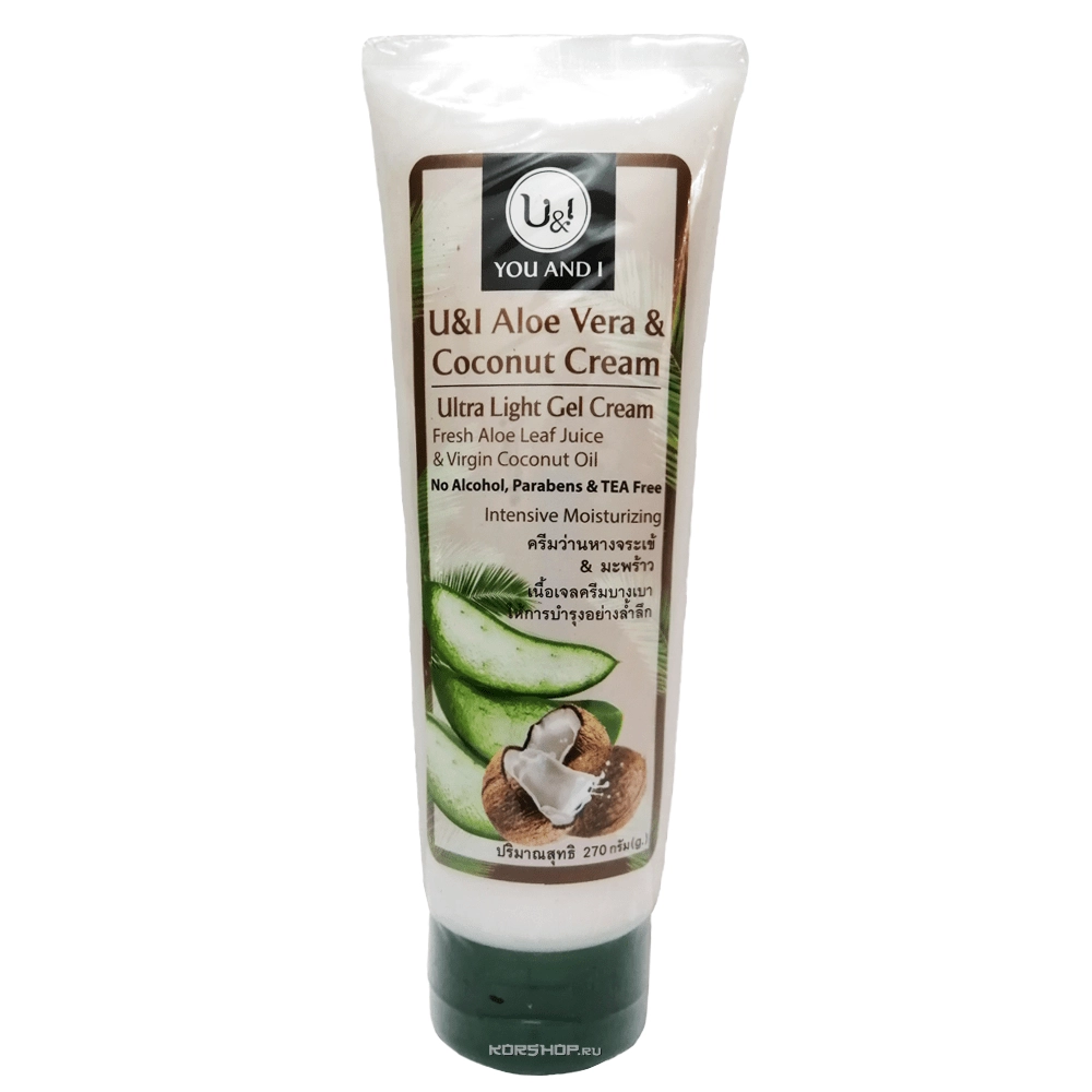 Гель алоэ вера с кокосовым кремом для лица и тела You and I, Таиланд, 270 г