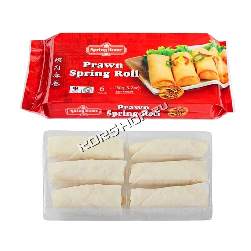 Спринг-роллы с креветками 6 шт, Spring Home 150 г Спринг-роллы с креветками 6 шт, Spring Home 150 г