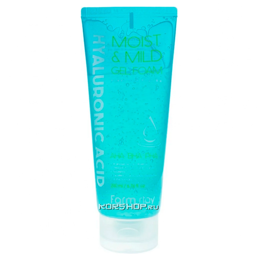 Гелевая пенка для лица с гиалуроновой кислотой Moist & Mild Gel Foam FarmStay, Корея, 200 мл Гелевая пенка для лица с гиалуроновой кислотой Moist & Mild Gel Foam FarmStay, Корея, 200 мл