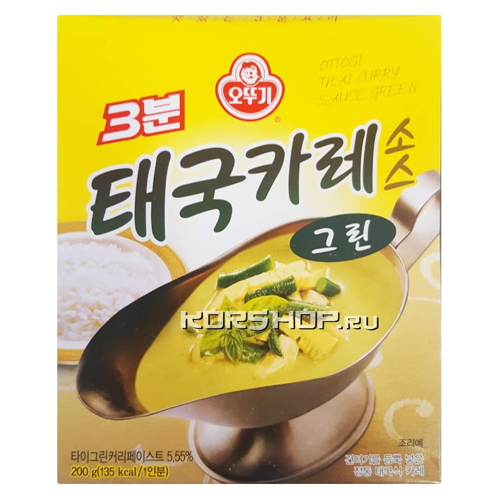 Готовый соус «Тайский зеленый карри» Ottogi, Корея, 200 г,