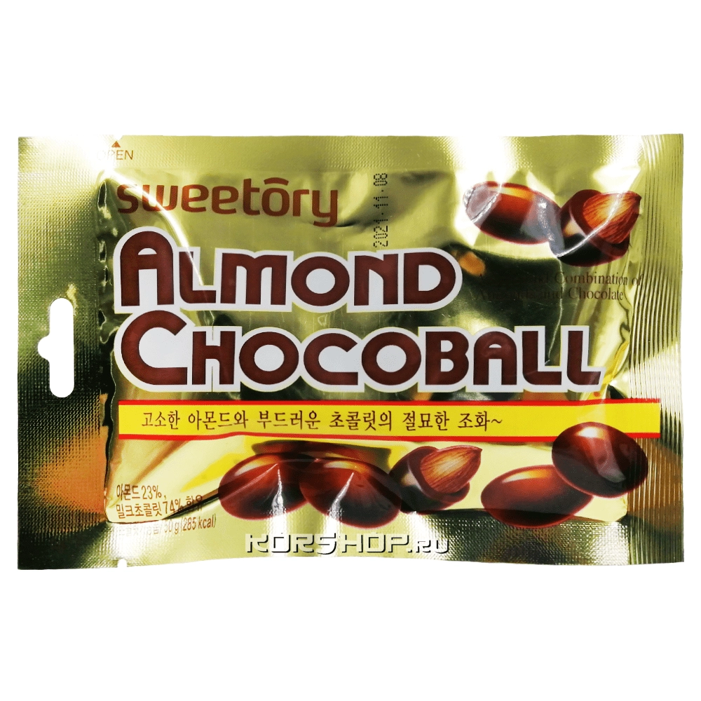 Миндаль в шоколаде Almond Chocoball, Корея, 50 г