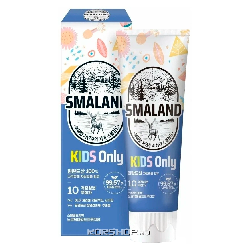 Детская зубная паста Фруктовая Mild Fruity Smaland KeraSys, Корея, 80 г
