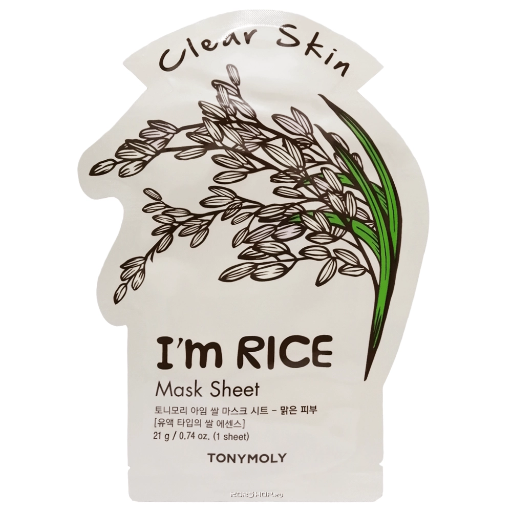 Тканевая маска с экстрактом риса I'm Real Rice Mask Sheet Tony Moly, Корея, 21 мл Тканевая маска с экстрактом риса I'm Real Rice Mask Sheet Tony Moly, Корея, 21 мл