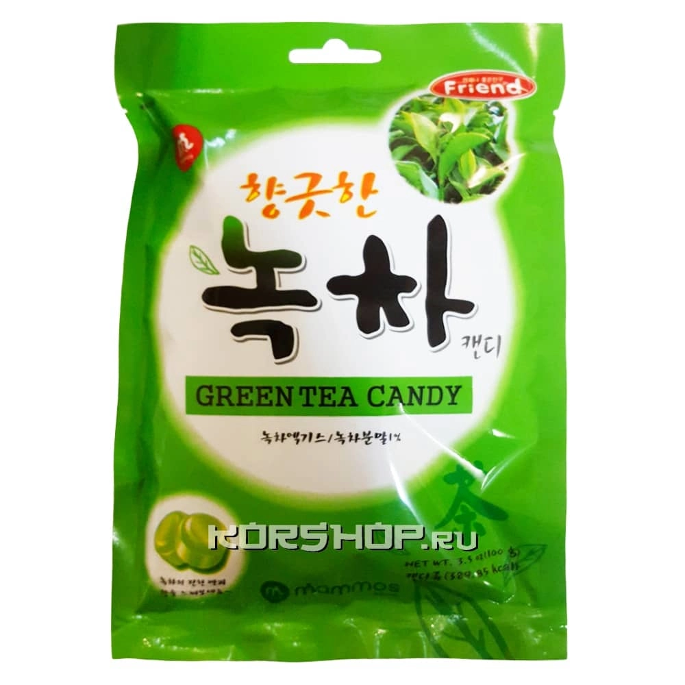 Карамель «Зеленый чай» Mammos, Корея, 100 г
