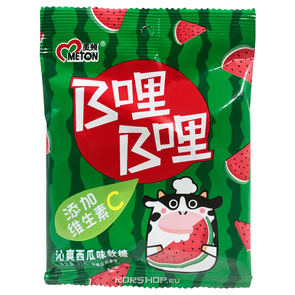Конфеты со вкусом арбуза Meton, Китай, 21 г