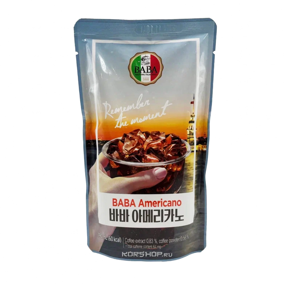 Напиток Кофейный Американо с сахаром (концентрат) Americano BABA, Корея, 190 мл Напиток Кофейный Американо с сахаром (концентрат) Americano BABA, Корея, 190 мл