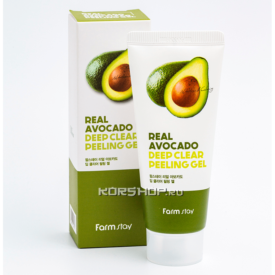 Пилинг гель с экстрактом авокадо Real Avocado Deep Clear Peeling Gel FarmStay, Корея, 100 мл