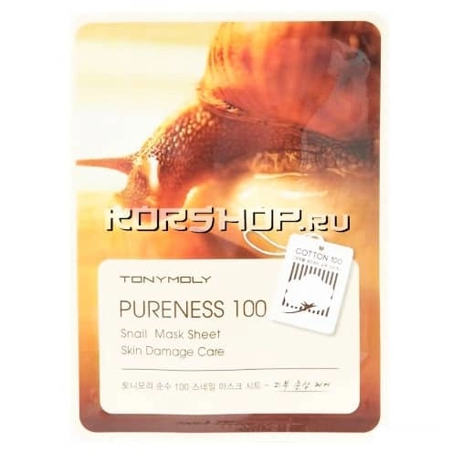 Маска для лица с фильтратом слизи улитки Pureness 100 Snail Mask Sheet Tony Moly, Корея, 21 мл Маска для лица с фильтратом слизи улитки Pureness 100 Snail Mask Sheet Tony Moly, Корея, 21 мл