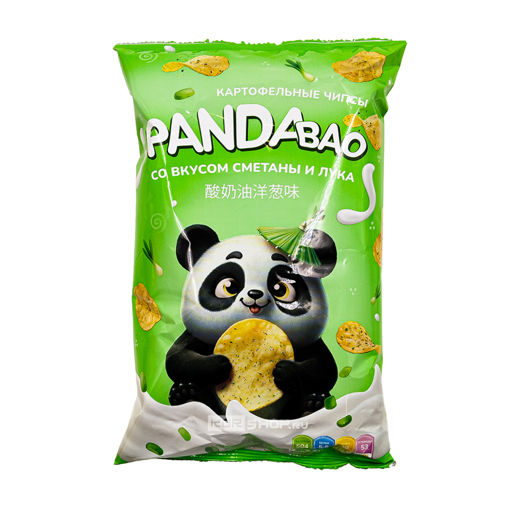 Чипсы картофельные со вкусом «Сметана и лук» Панда Бао (Panda Bao), 90 г Чипсы картофельные со вкусом «Сметана и лук» Панда Бао (Panda Bao), 90 г