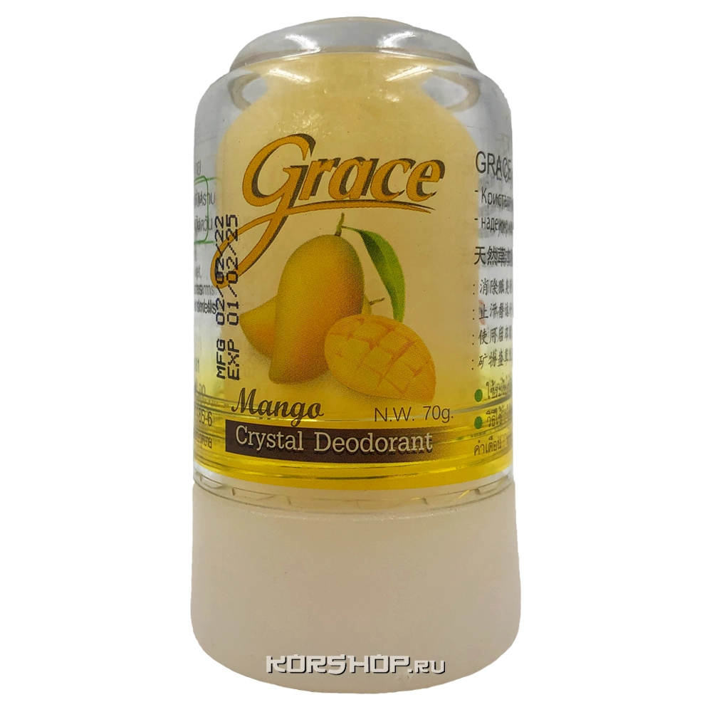 Дезодорант кристалл с манго Grace, Таиланд, 70 г Дезодорант кристалл с манго Grace, Таиланд, 70 г
