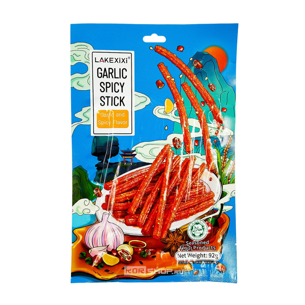 Мучные снеки Латяо пряные палочки с чесноком и перцем чили «ЧесноЧили» LAKEXiXi, Китай, 92 г