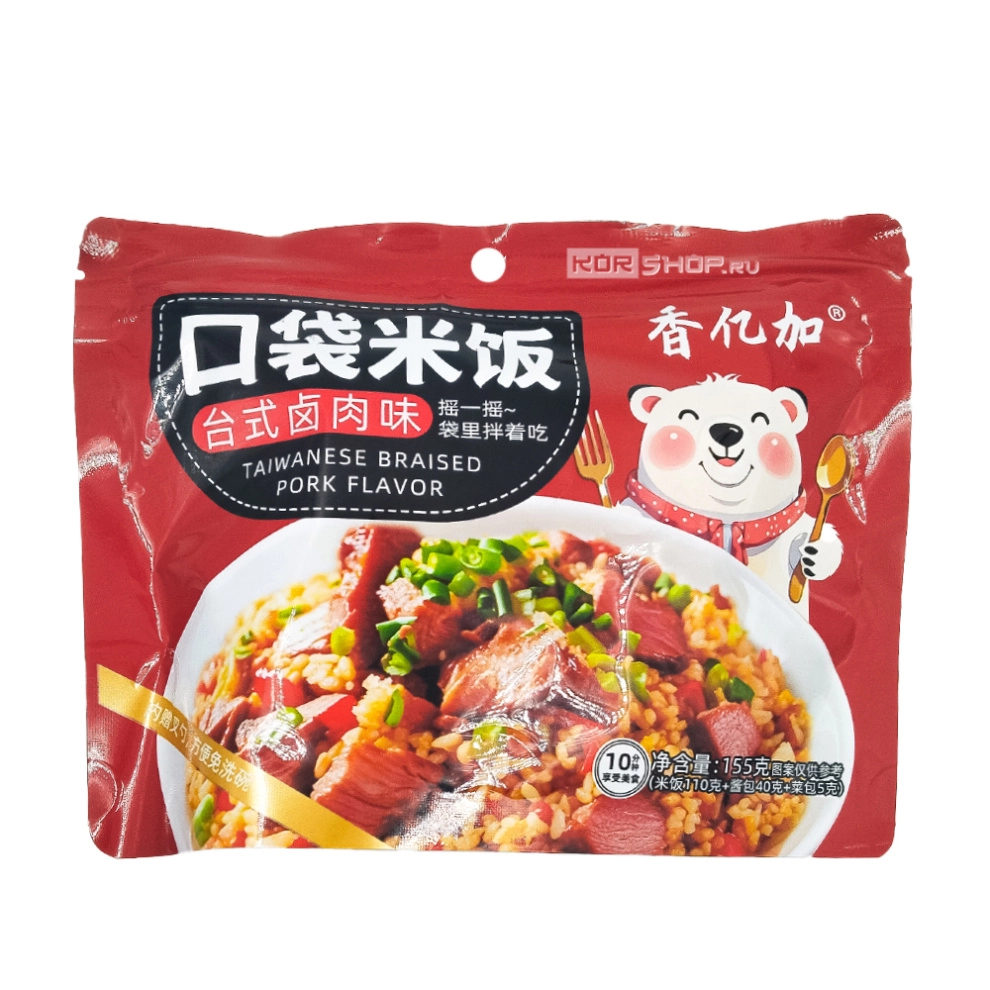 Рис б/п со вкусом тушеной свинины в тайваньском стиле Сянъицзя Kouda Mifan, Китай, 155 г
