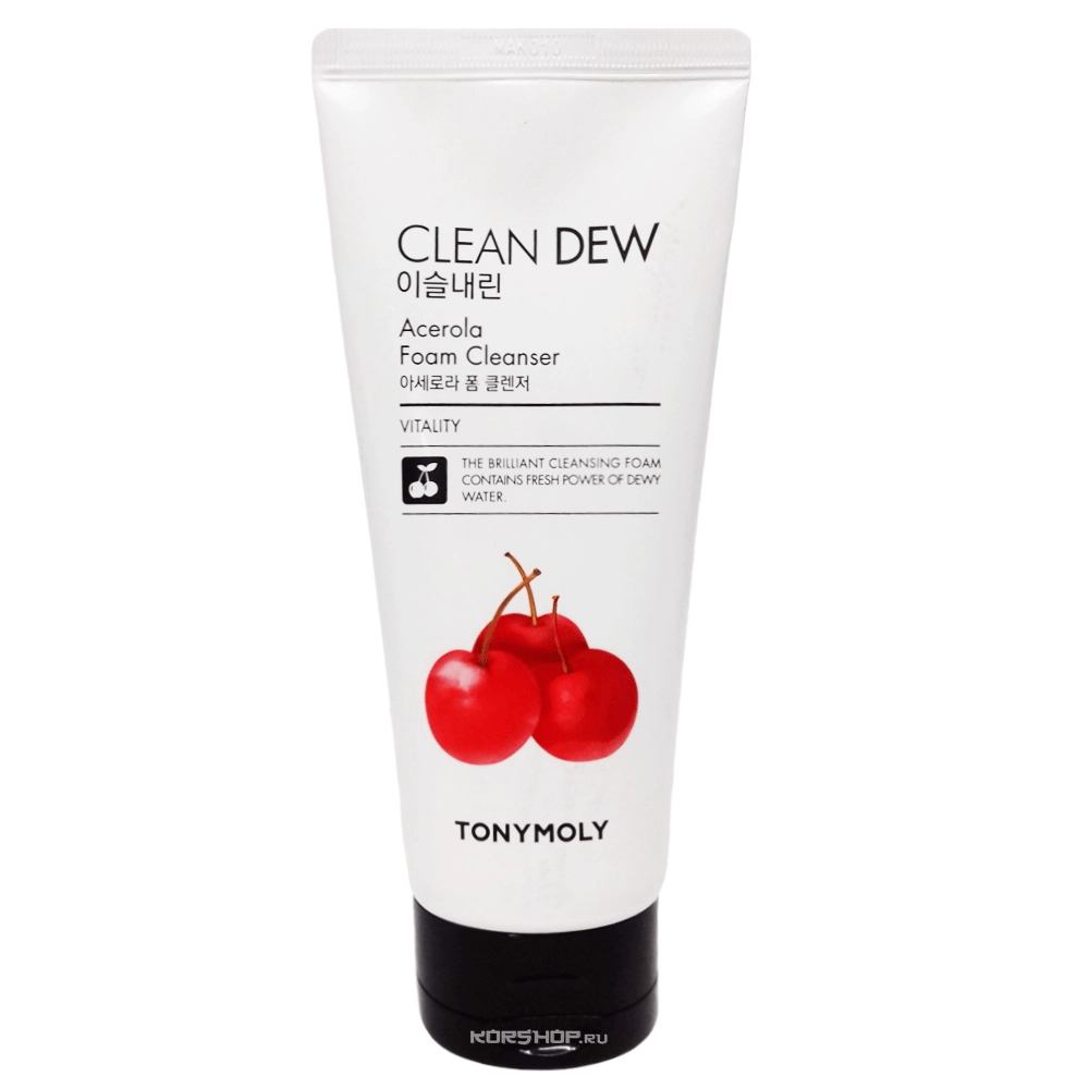 Пенка для умывания с экстрактом ацеролы Clean Dew Acerola Foam Cleanser Tony Moly, Корея, 180 мл Пенка для умывания с экстрактом ацеролы Clean Dew Acerola Foam Cleanser Tony Moly, Корея, 180 мл