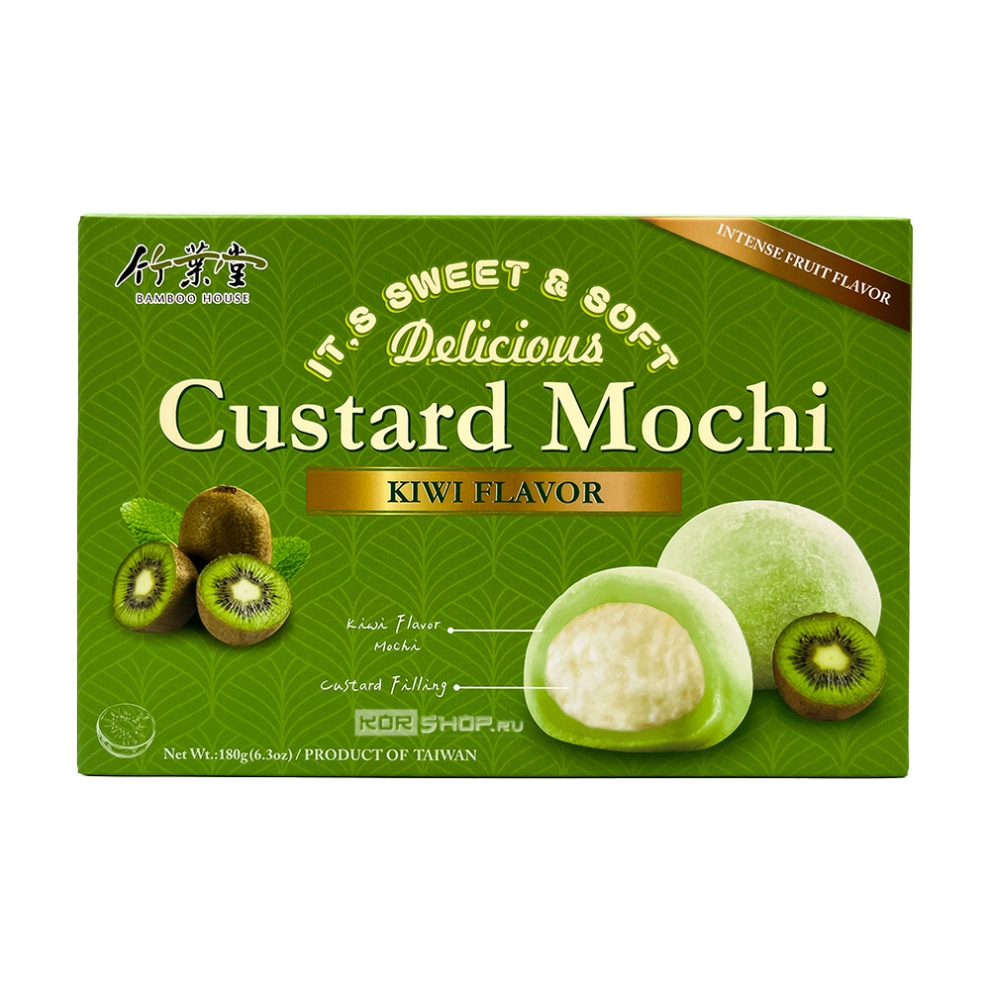 Моти «Киви» с заварным кремом Bamboo House, Тайвань, 180 г Моти «Киви» с заварным кремом Bamboo House, Тайвань, 180 г
