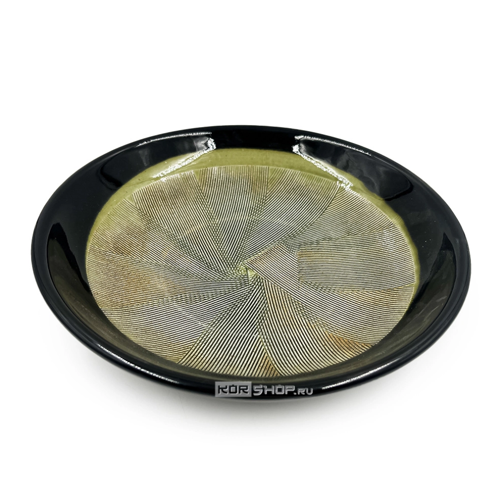 Тарелка большая изумрудная Tenmoku Kushime Kaneshotoki, Япония, 22 х 5,5 см Тарелка большая изумрудная Tenmoku Kushime Kaneshotoki, Япония, 22 х 5,5 см