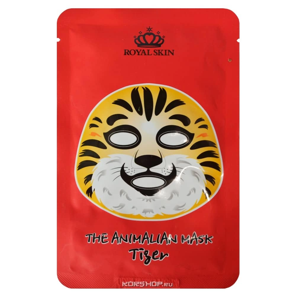 Увлажняющая маска для лица с изображением тигра Royal Skin, Корея, 23 г...