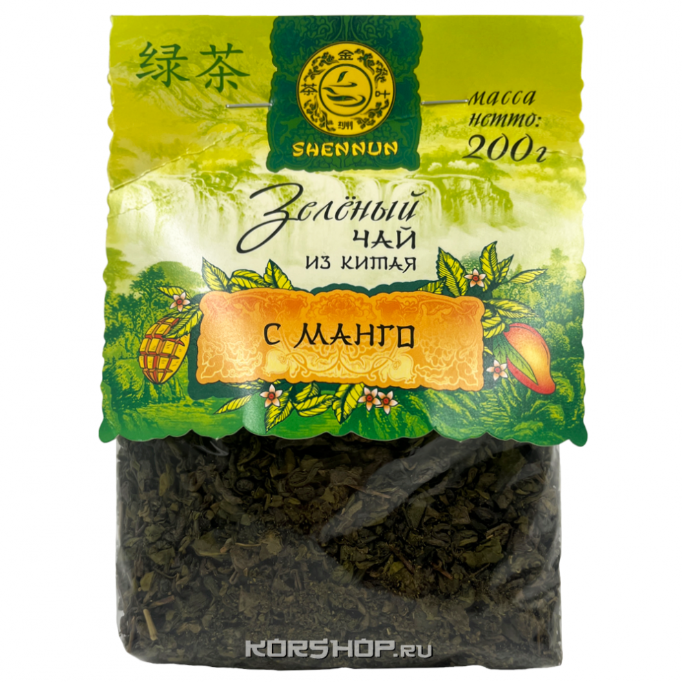 Чай зеленый с манго Shennun, Китай, 200 г