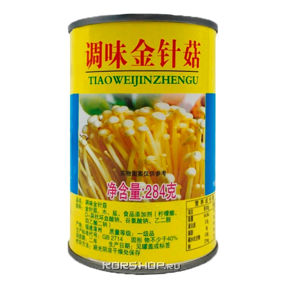 Консервированные грибы эноки Zhenhua, Китай, 284 г Консервированные грибы эноки Zhenhua, Китай, 284 г