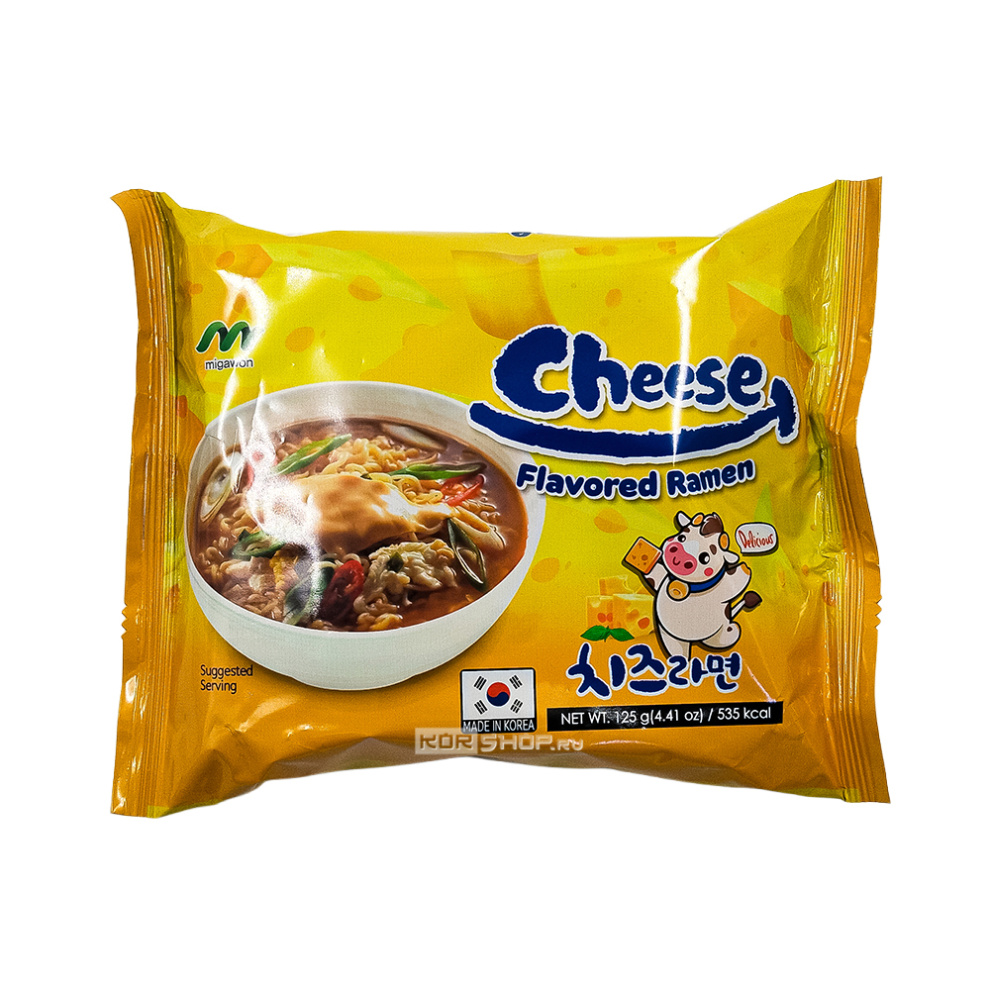 Лапша б/п рамен со вкусом сыра Migawon, Корея, 125 г