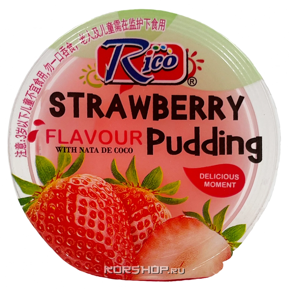 Кокосовый пудинг со вкусом клубники Rico, Малайзия, 100 г