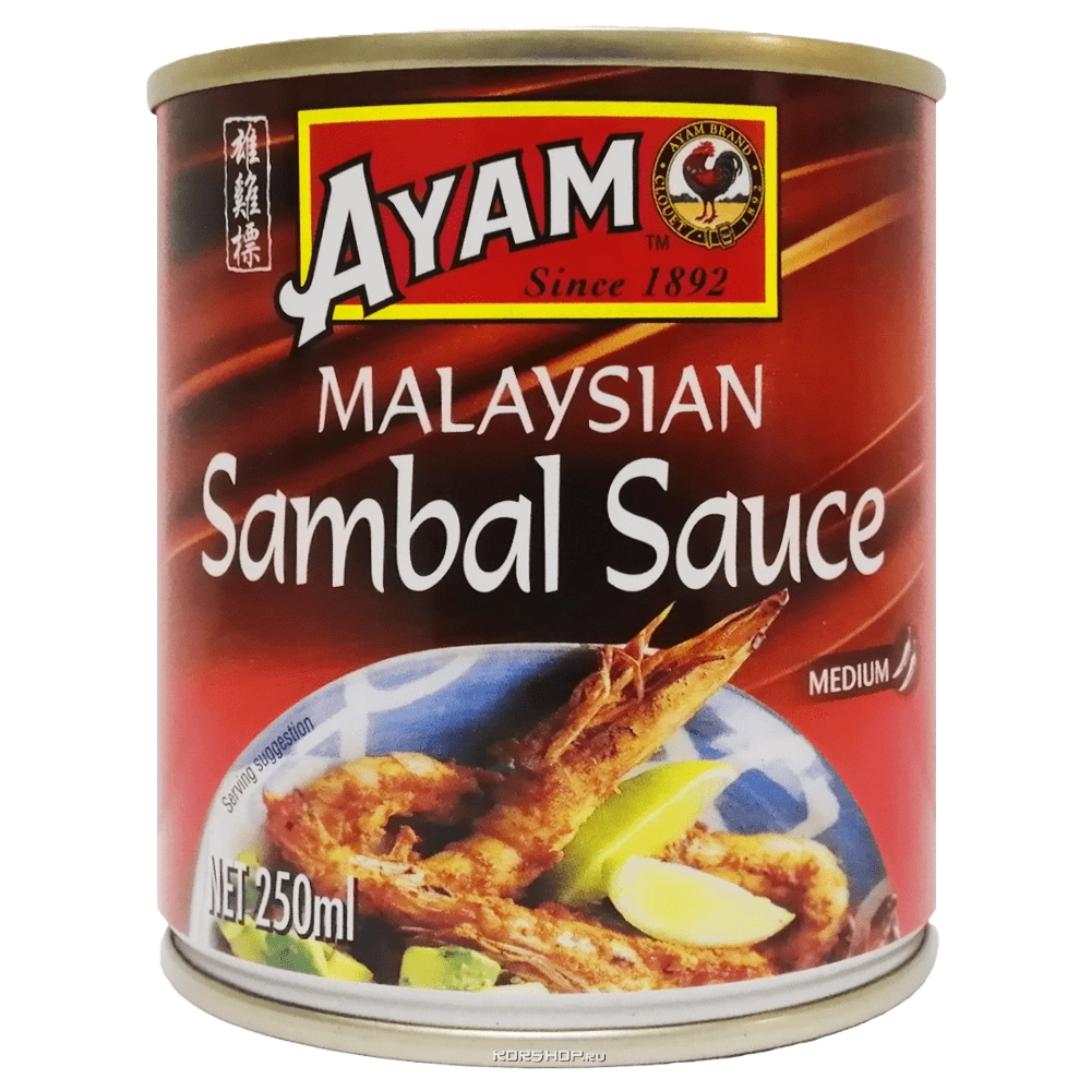 Пикантный соус Самбал Ayam, Малайзия, 185 г Пикантный соус Самбал Ayam, Малайзия, 185 г