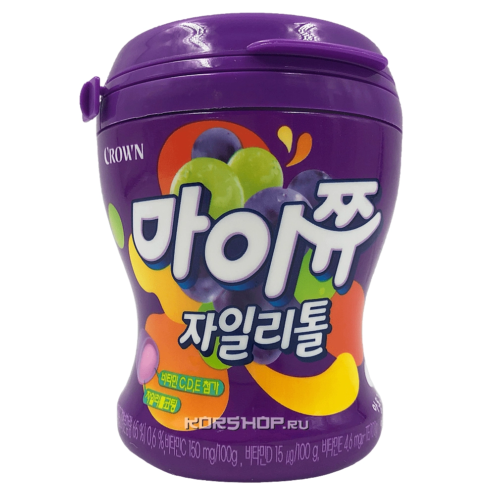 Жевательные конфеты со вкусом винограда My Chew Crown, Корея, 110 г Жевательные конфеты со вкусом винограда My Chew Crown, Корея, 110 г