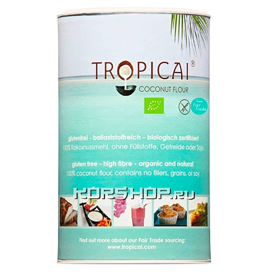 Органическая кокосовая мука Tropicai, Таиланд, 500 г.