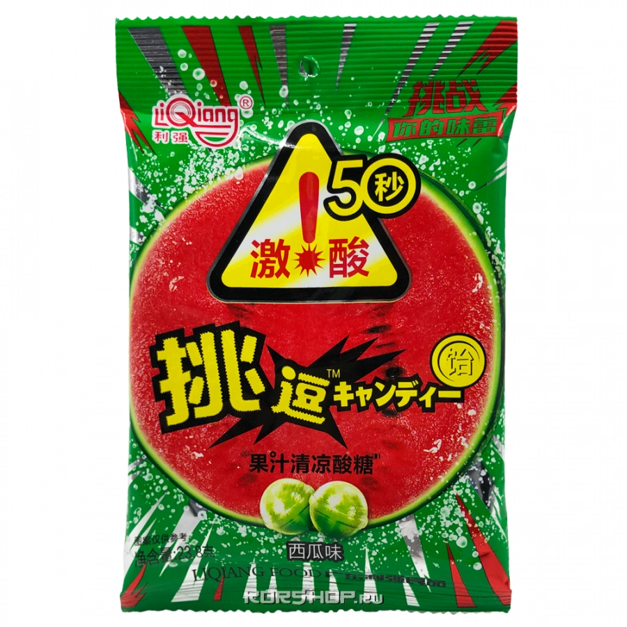 Кислые леденцы со вкусом арбуза Liqiang, Китай, 23,8 г