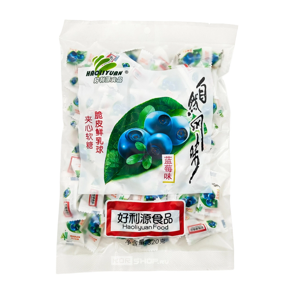 Жевательный мармелад со вкусом черники Haoliyuan, Китай, 320 г