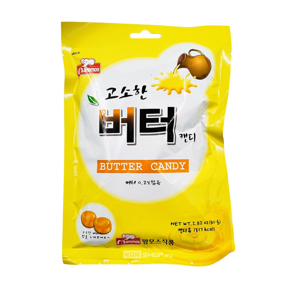 Сливочная карамель Butter candy Mammos, Корея, 80 г