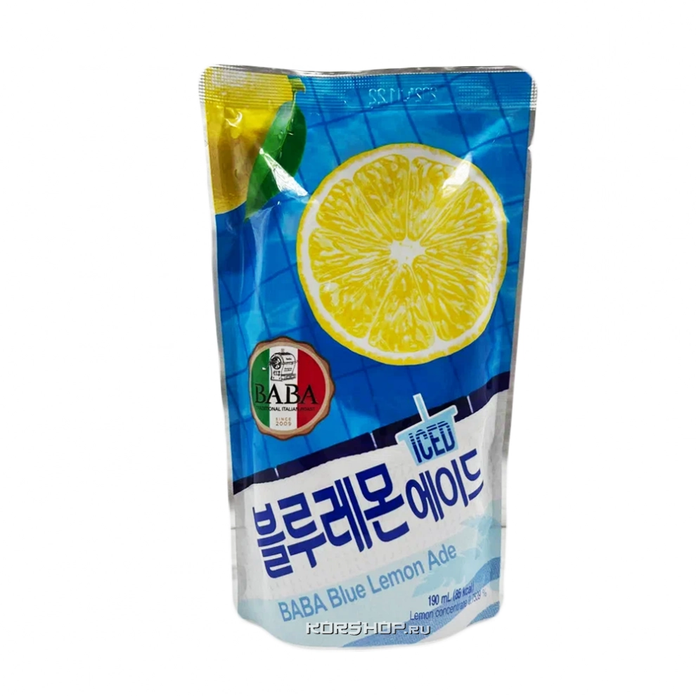 Напиток Лимонный с сахаром (концентрат) Bluelemon Ade Baba, Корея, 190 мл