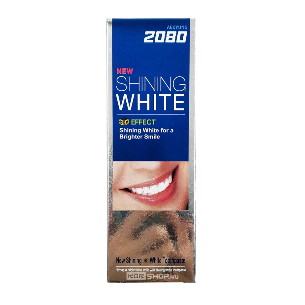 Зубная паста СИЯЮЩАЯ БЕЛИЗНА Shining White Dental Clinic 2080, Корея, 100 г
