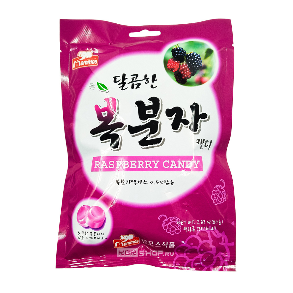 Карамель «Малина» Mammos, Корея, 80 г