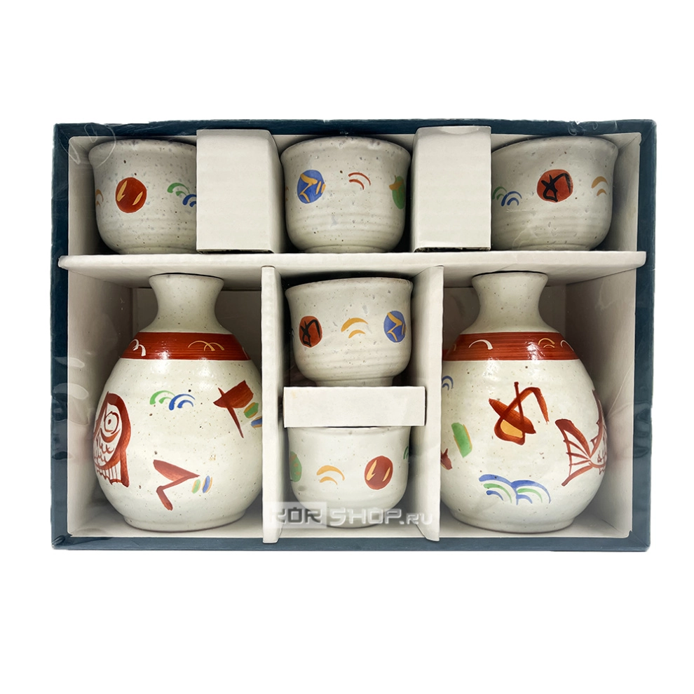 Набор для саке Рыбка Shukki Marumo Takagi, Япония, 7 шт