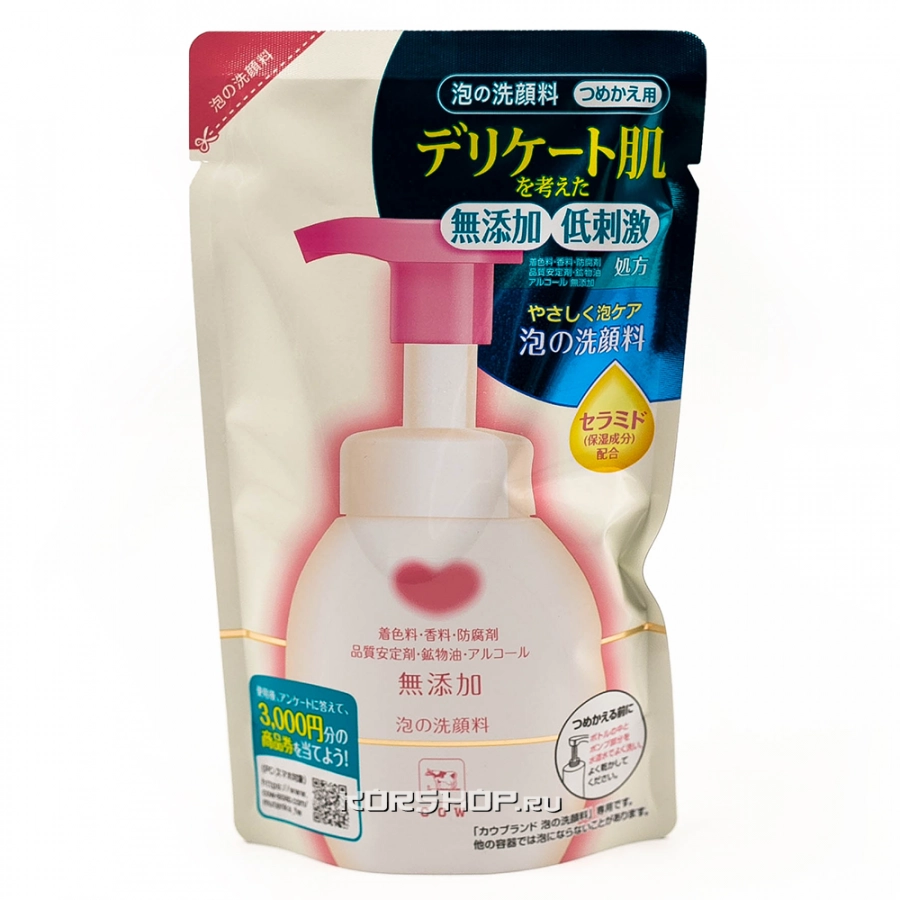 Пенка для умывания (сменный блок) Cow Brand м/у, Япония, 180 мл Пенка для умывания (сменный блок) Cow Brand м/у, Япония, 180 мл