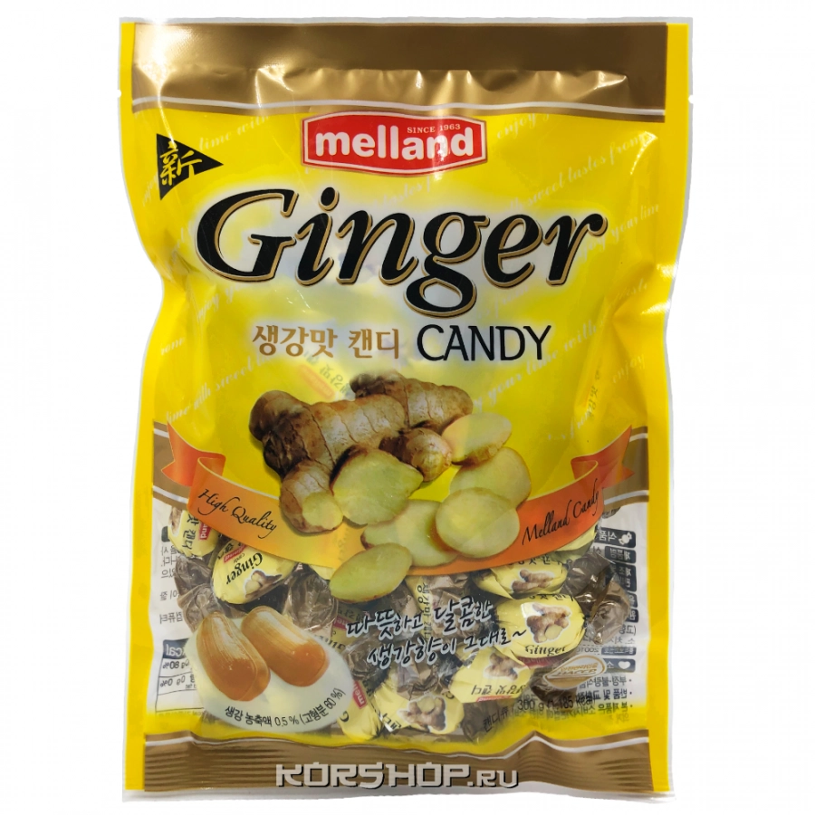 Леденцовая карамель со вкусом имбиря Melland, Корея, 300 г Леденцовая карамель со вкусом имбиря Melland, Корея, 300 г