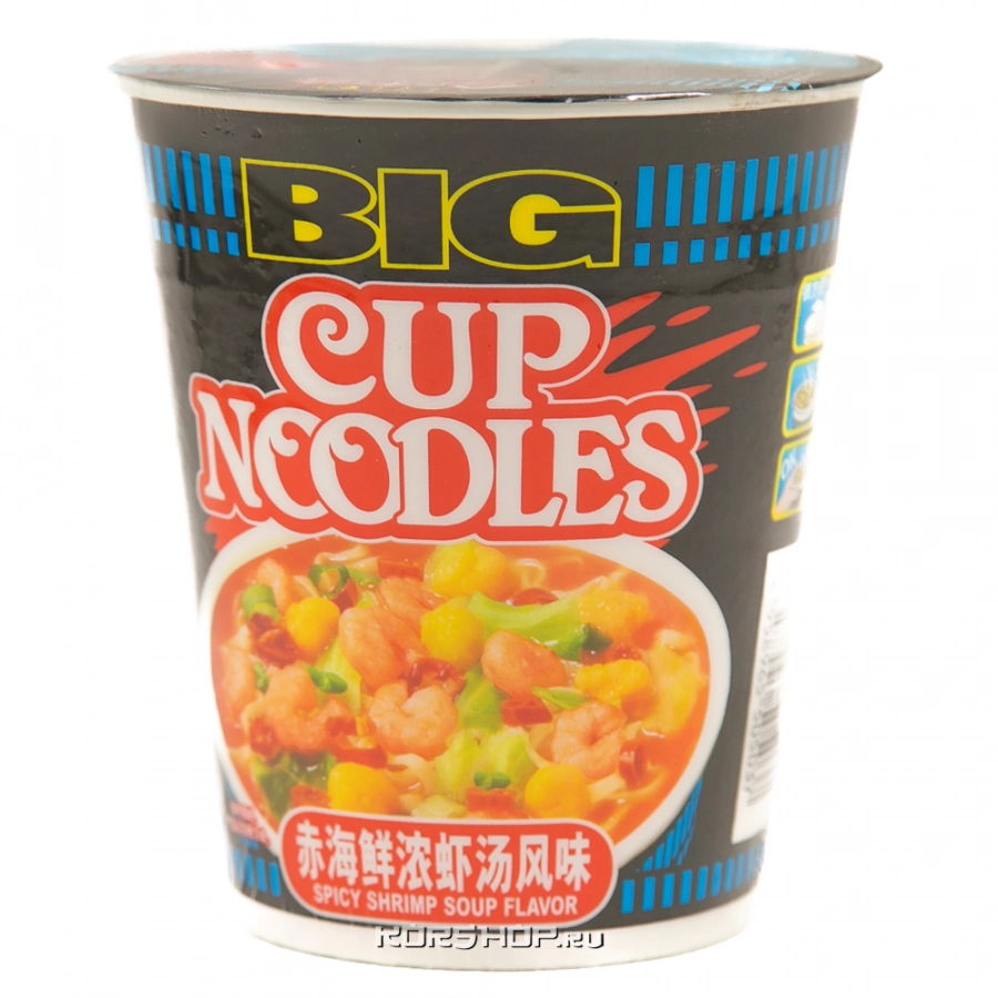 Лапша б/п со вкусом острых креветок Nissin, Китай, 112 г