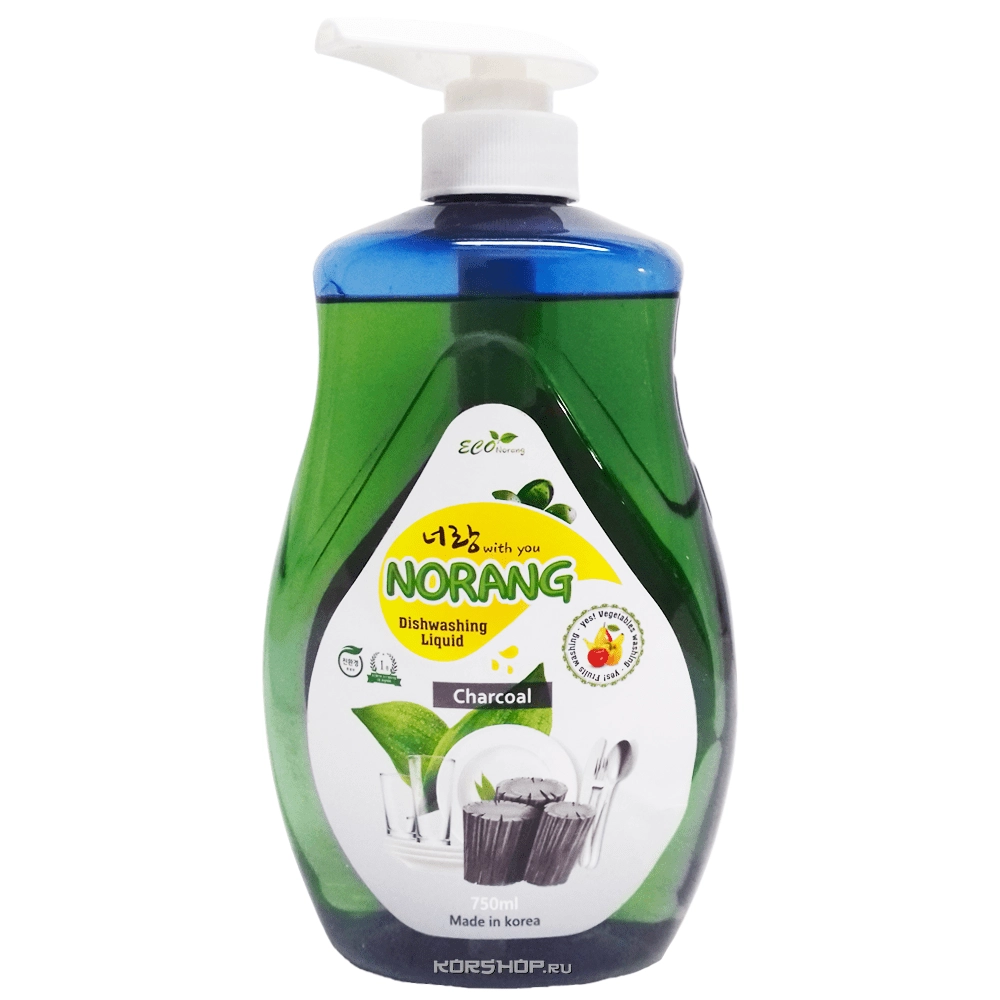Жидкость для мытья посуды с древесным углем Norang, Корея, 750 мл Жидкость для мытья посуды с древесным углем Norang, Корея, 750 мл