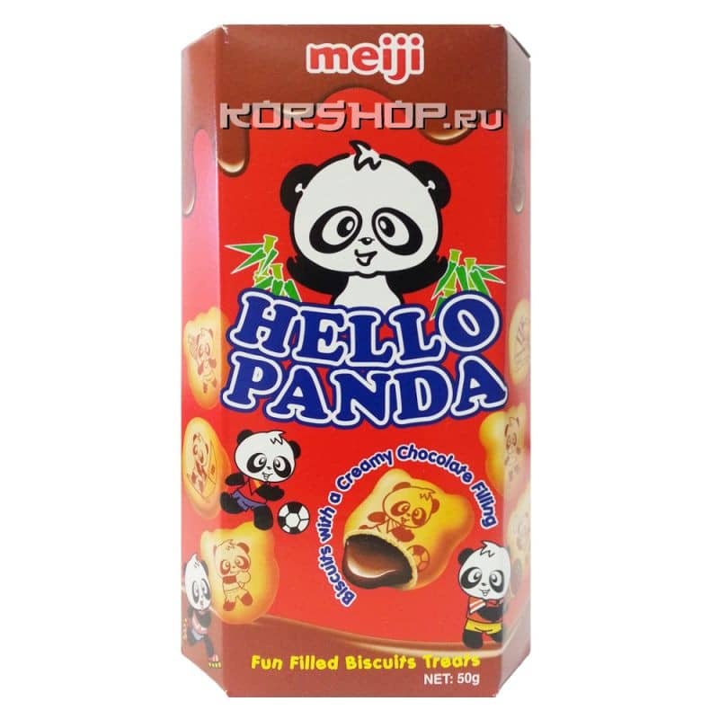 Печенье Hello Panda с начинкой из тёмного шоколада, Сингапур, 50 г