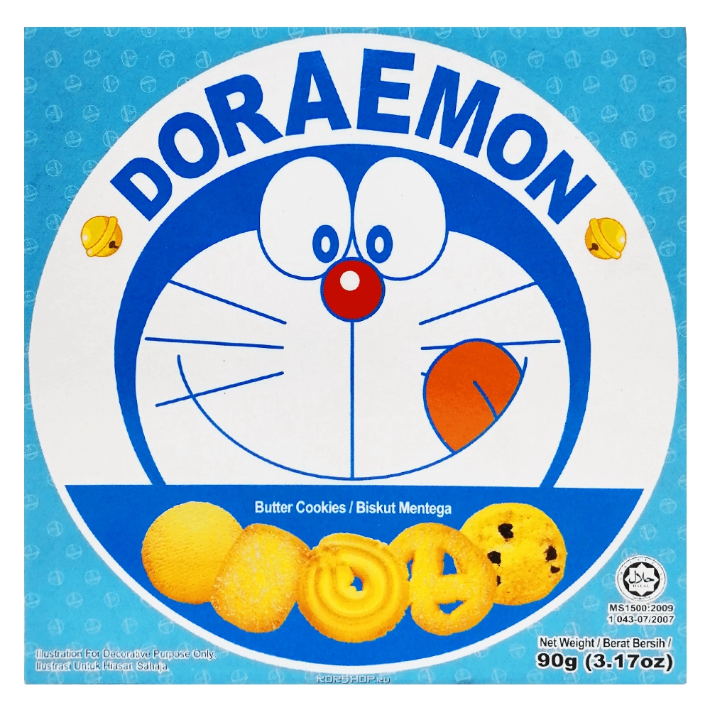 Сливочное печенье Doraemon Torto, Малайзия, 90 г Сливочное печенье Doraemon Torto, Малайзия, 90 г