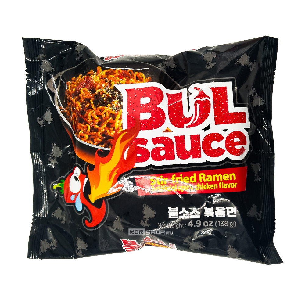 Лапша б/п стир-фрай с огненно-острым соусом BulSauce Stir-Fried Ramen Harim, Корея, 138 г