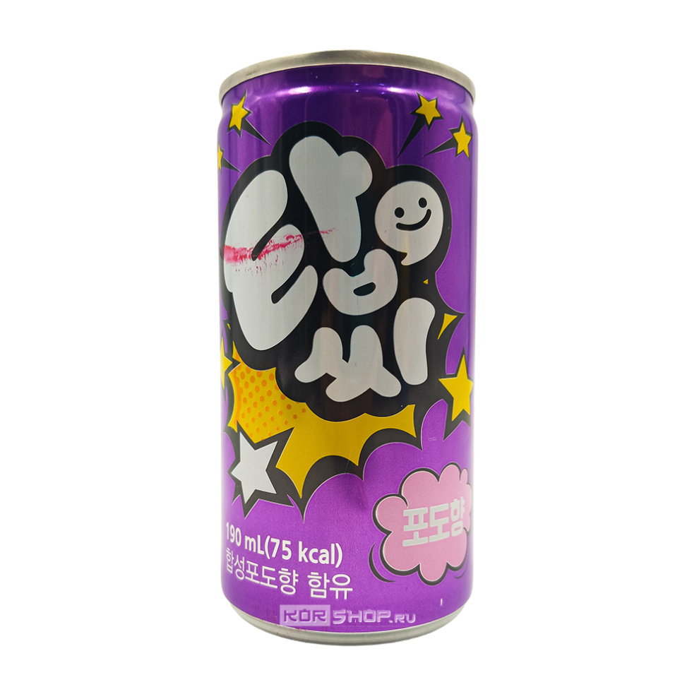 Газированный б/а напиток со вкусом винограда Grape Topci Ilhwa, Корея, 190 мл Газированный б/а напиток со вкусом винограда Grape Topci Ilhwa, Корея, 190 мл