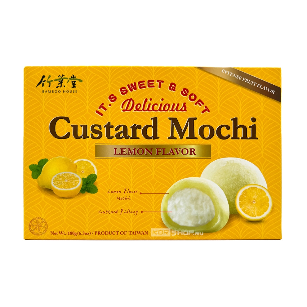 Моти «Лимон» с заварным кремом Bamboo House, Тайвань, 180 г Моти «Лимон» с заварным кремом Bamboo House, Тайвань, 180 г