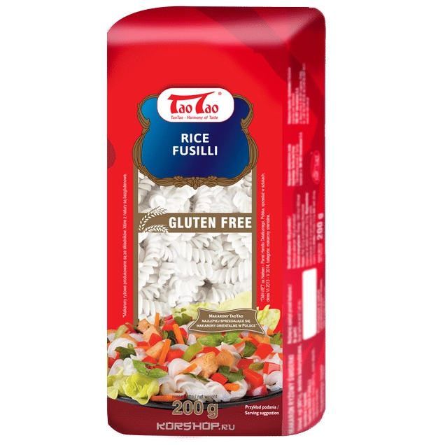 Фузилли из риса Tao Tao без глютена, Вьетнам, 200 г Фузилли из риса Tao Tao без глютена, Вьетнам, 200 г
