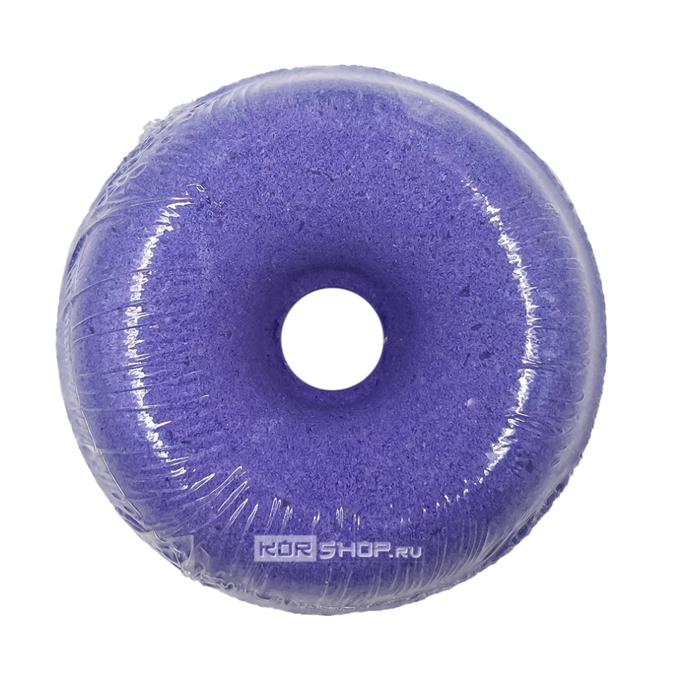 Шипящая бомбочка-пончик для ванн «Лаванда» с морской солью, 145 г