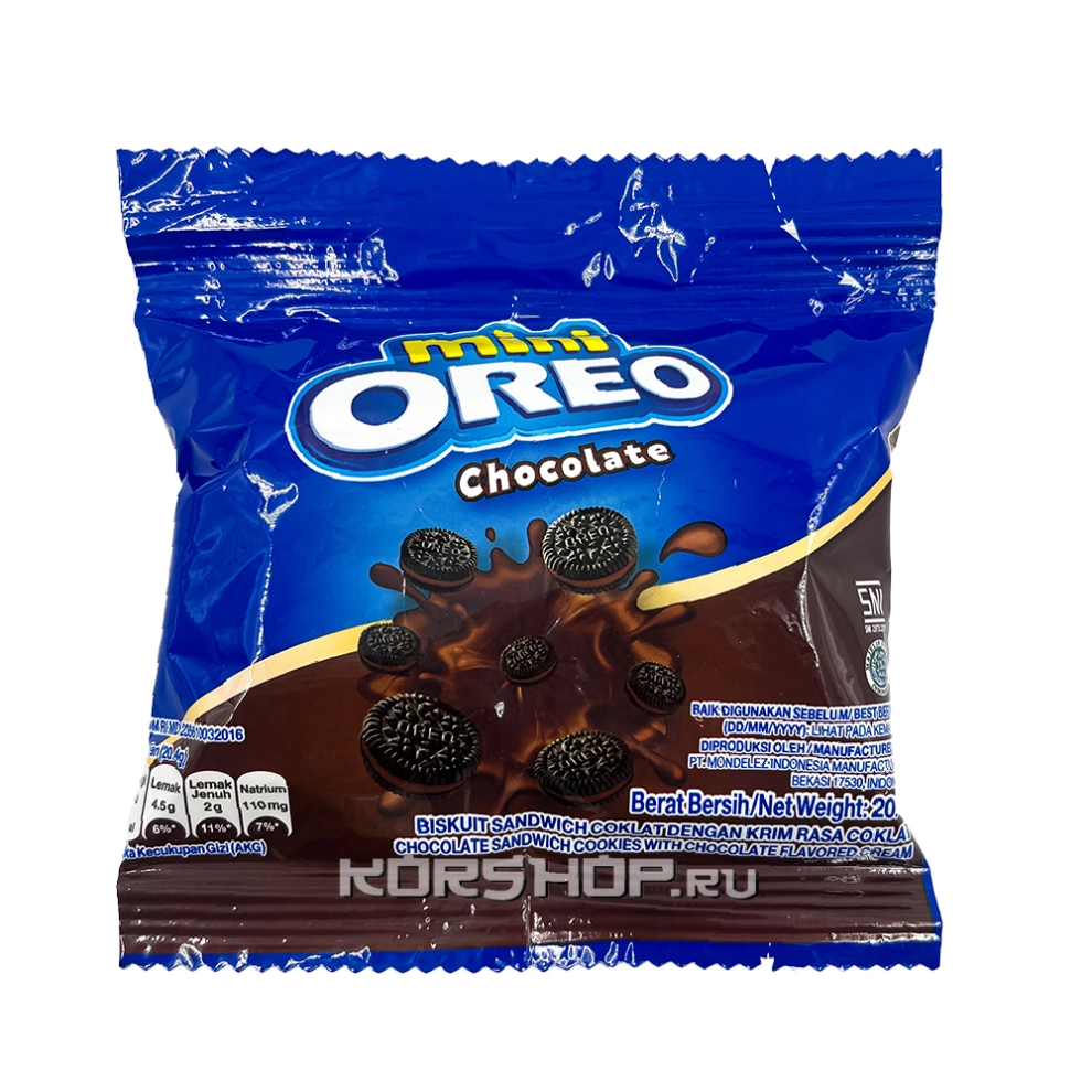 Печенье шоколадное Mini Chocolate Oreo, Индонезия, 20,4 г