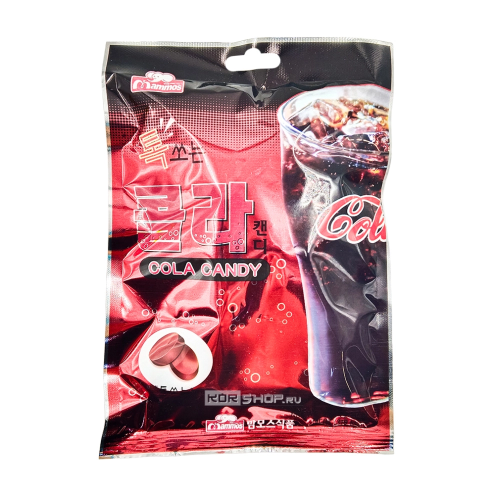 Карамель со вкусом колы Mammos, Корея, 80 г