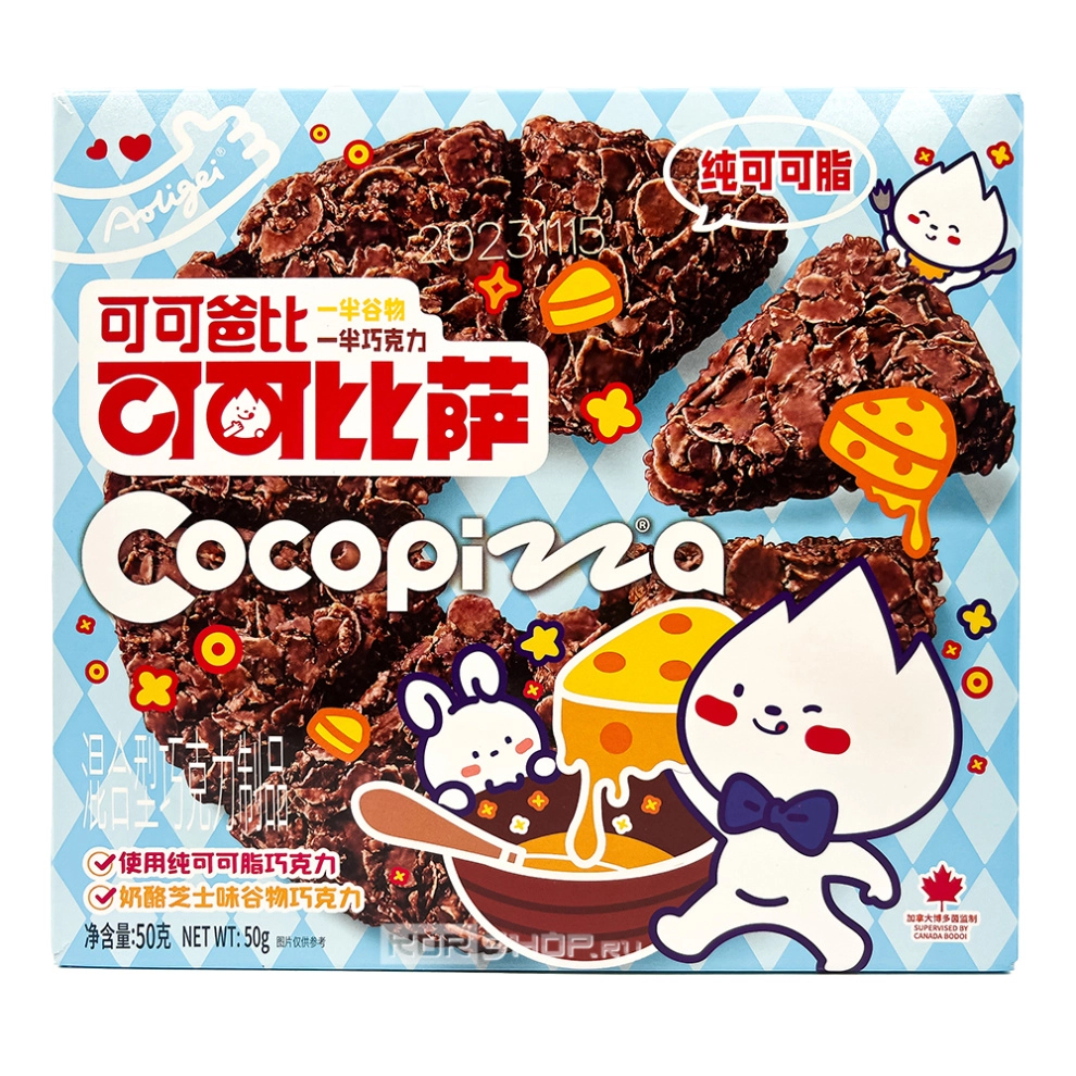 Печенье злаковое «Шоколадная пицца» со вкусом сыра Mallory Foods, Китай, 50 г Печенье злаковое «Шоколадная пицца» со вкусом сыра Mallory Foods, Китай, 50 г